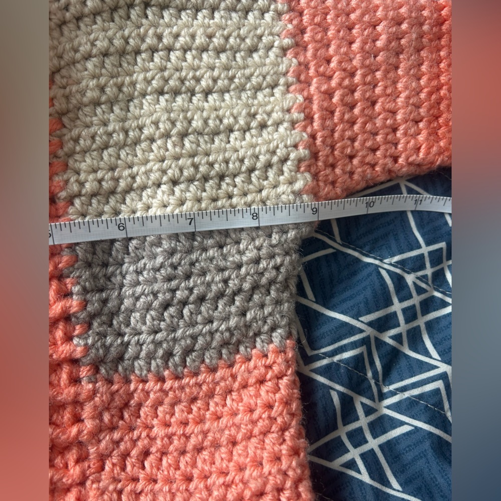 Handmade Striped Crochet Hooded Duster Sweater - Picture 4 of 4